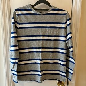 Striped Long-Sleeve with Front Pocket